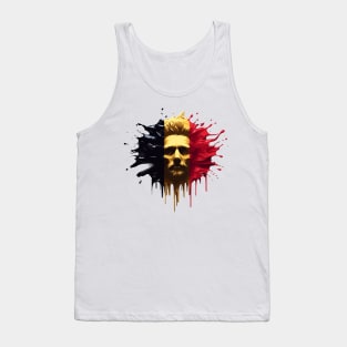 Belgium Flag Face Tank Top